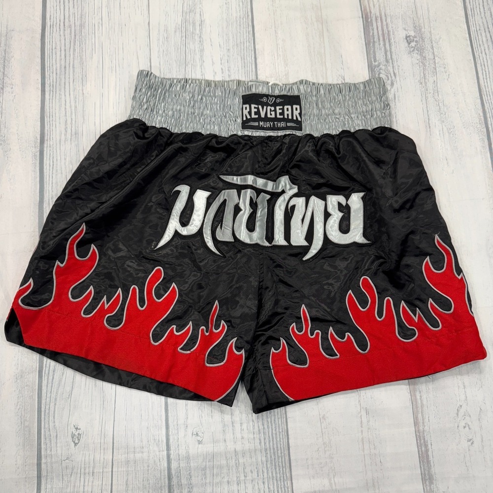 Revgear‎ Muay Thai Boxing Shorts 3XL Polyester MMA Kick Fight Train Gym Flame